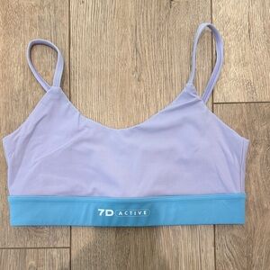 Active USA Women's Light Purple and Teal Sports Bra